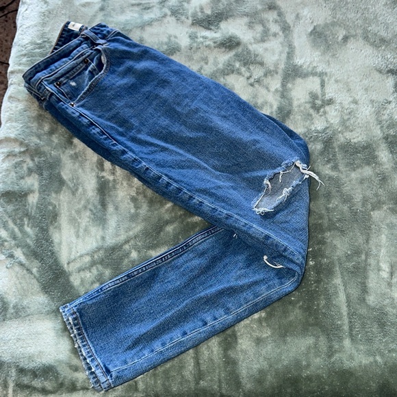 Abercrombie & Fitch Women's Medium Blue High-Rise Jeans - Picture 4 of 6